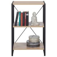 Regal Schwarz/Sonoma Eiche - Schwarz/Sonoma Eiche, MODERN, Holzwerkstoff/Metall (50/79,2/35cm) - Mömax
