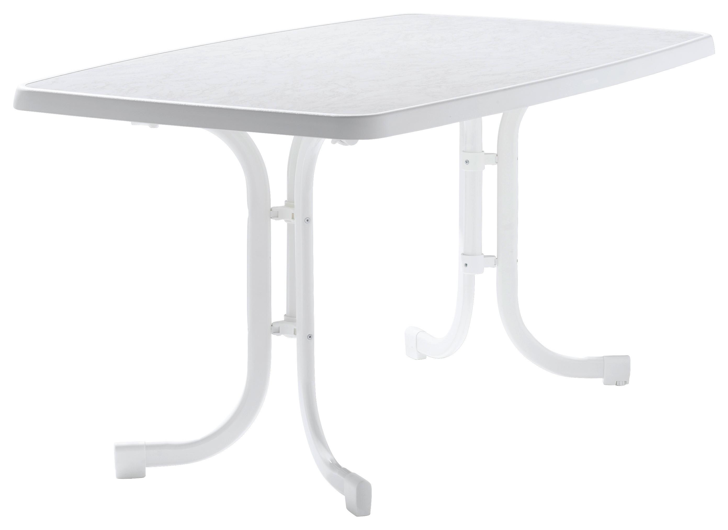 Gartentisch ca. 150x90x72cm Weiß - Weiß, MODERN, Holzwerkstoff/Metall (150/90/72cm) - Sieger