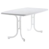 Gartentisch ca. 150x90x72cm Weiß - Weiß, MODERN, Holzwerkstoff/Metall (150/90/72cm) - Sieger