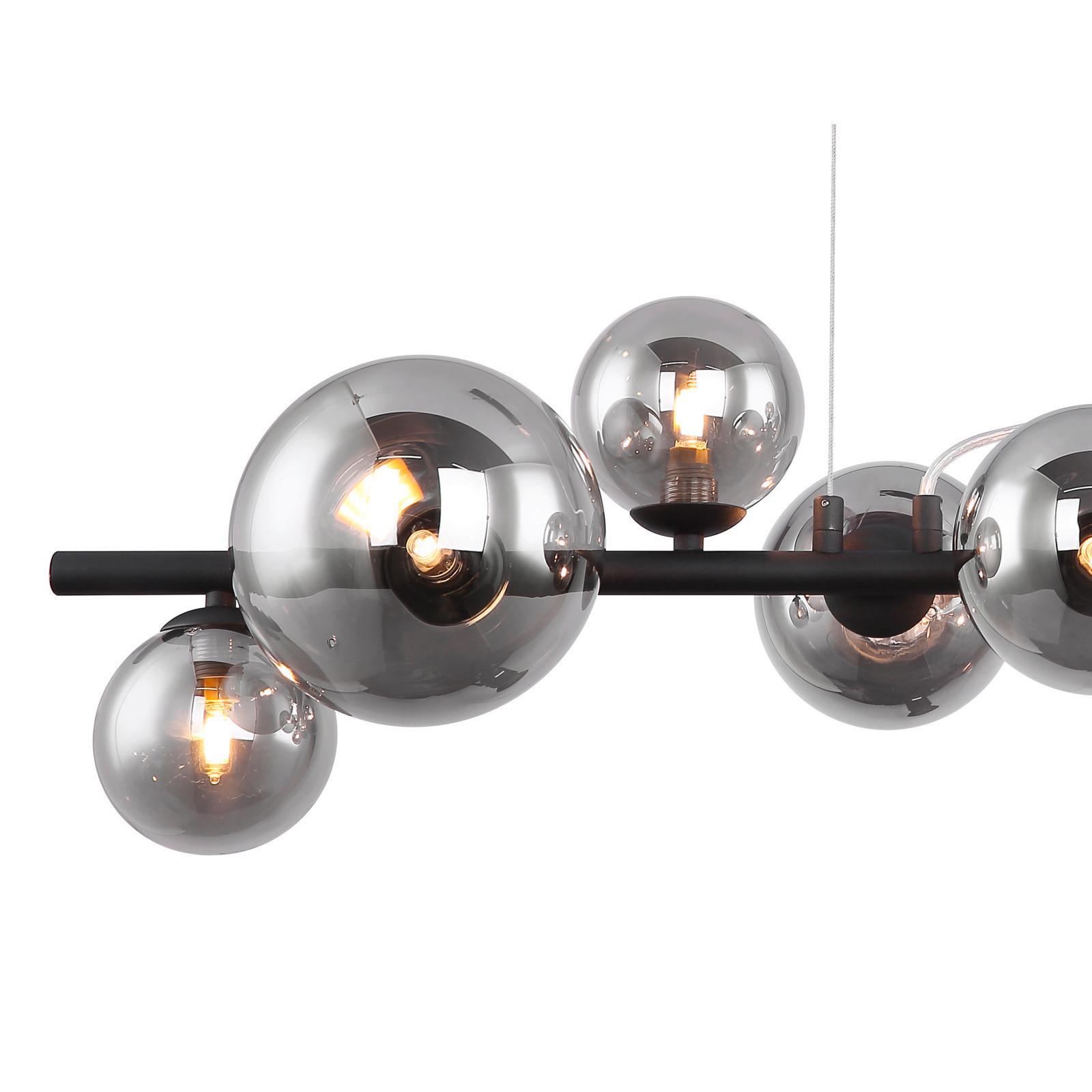 LED-Hängeleuchte Riha max. 3,5 Watt - Schwarz, Design, Glas/Metall (86/36/120cm) - Globo