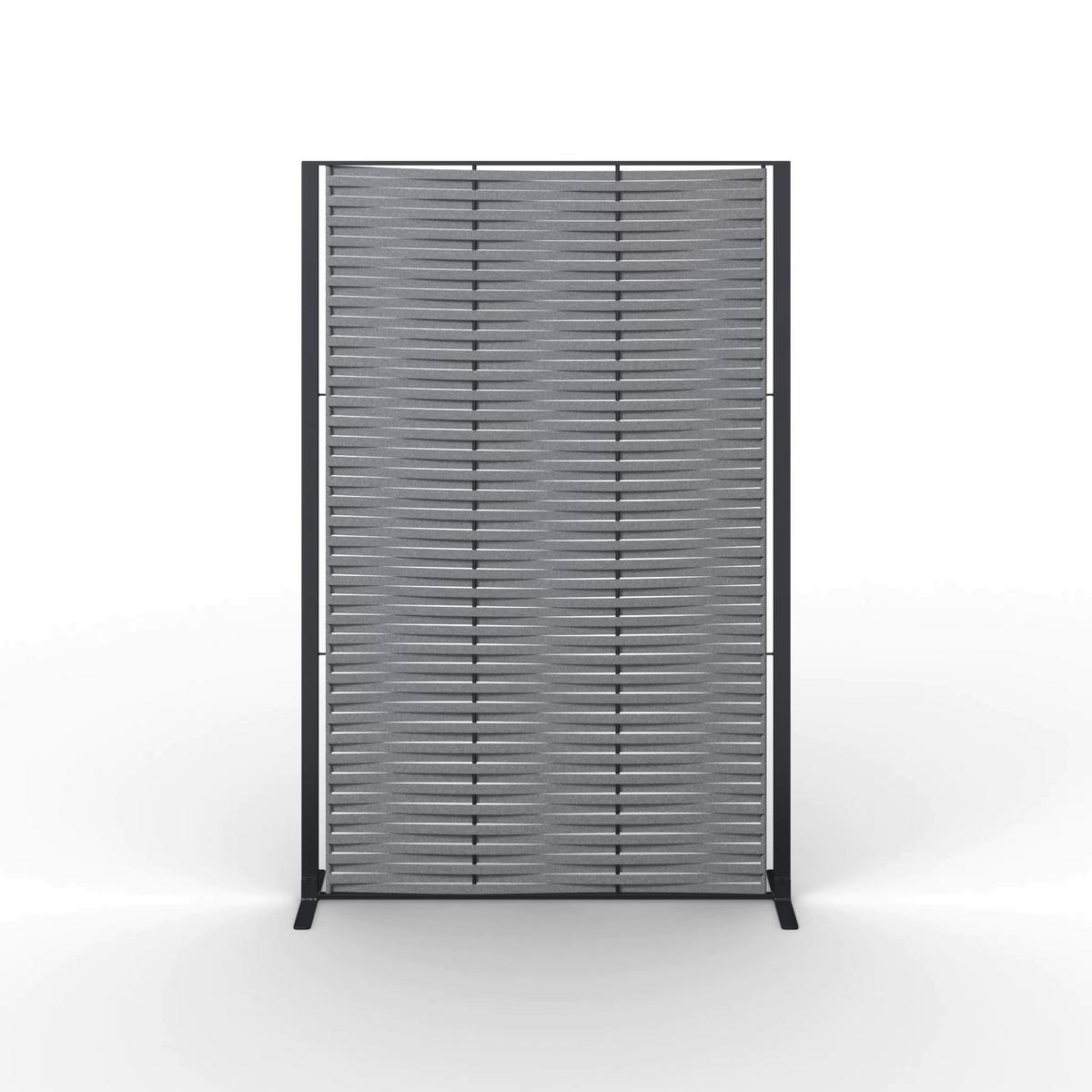 Paraván Java - sötétszürke, Natur, műanyag/fém (36/180/119cm) - Mömax