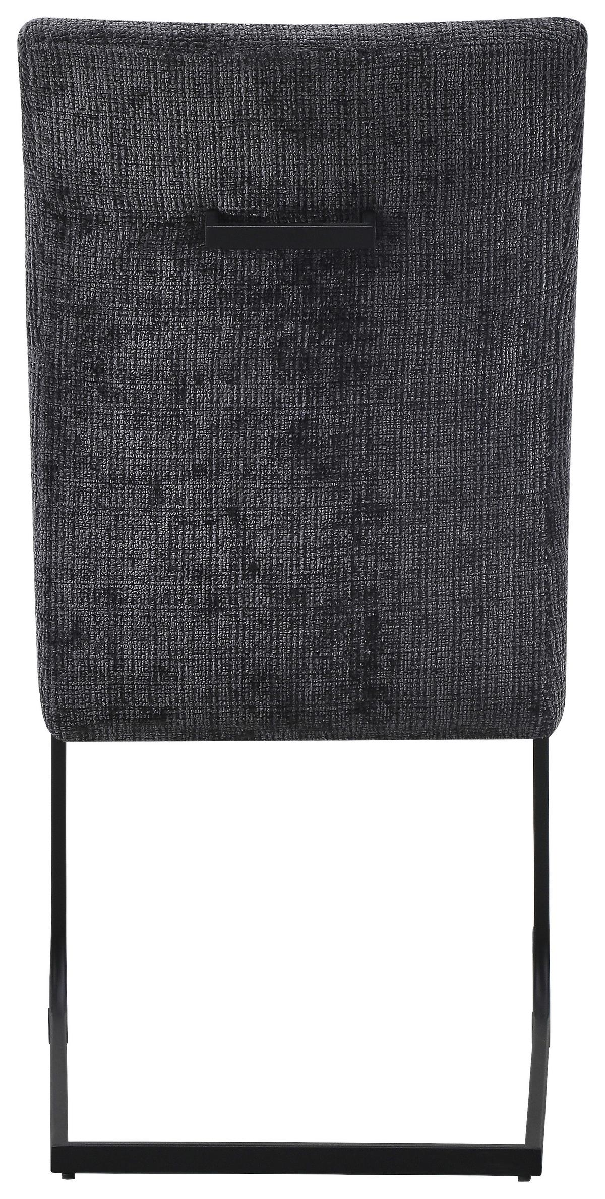 Nihajni Stol Phil, Temno Siva - temno siva/črna, Konvencionalno, kovina/tekstil (65/98/50cm)