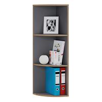 Eckregal Salia Anthrazit/Honigeiche - Honigeiche/Anthrazit, Design, Holzwerkstoff/Kunststoff (33/110/33cm) - Livetastic