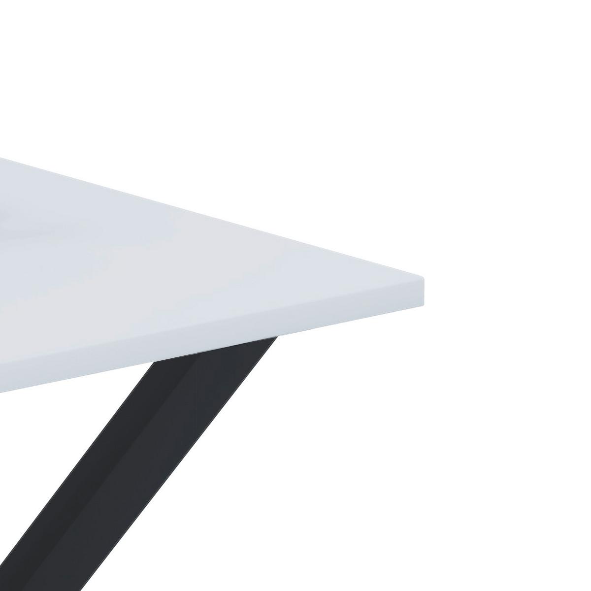 Pisalna Miza Lona, Bela - črna/bela, Moderno, kovina/leseni material (110/80/76cm) - MID.YOU