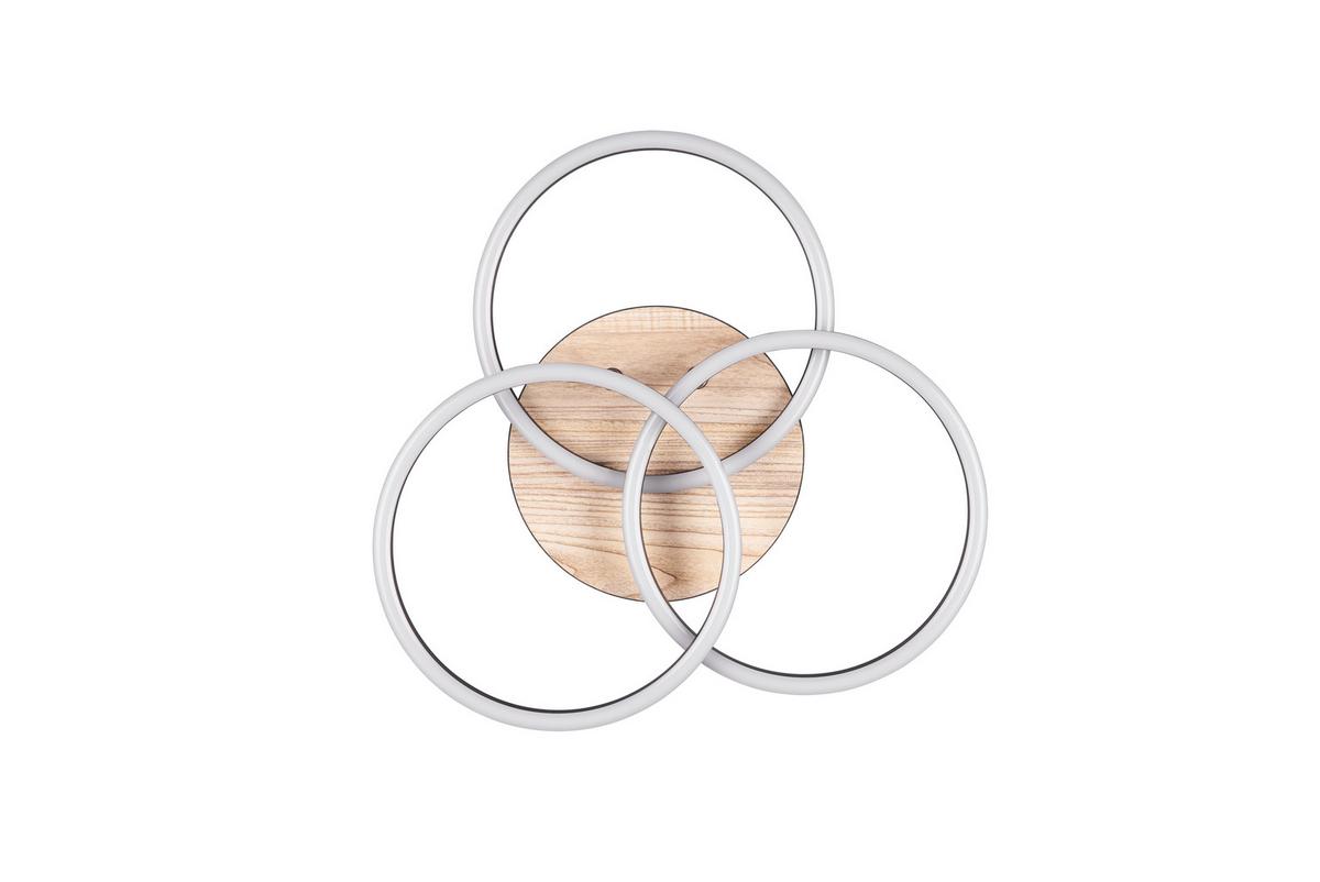 LED-Deckenleuchte Circle Braun max. 27 Watt - Braun, Design, Kunststoff (44/44/9,5cm)