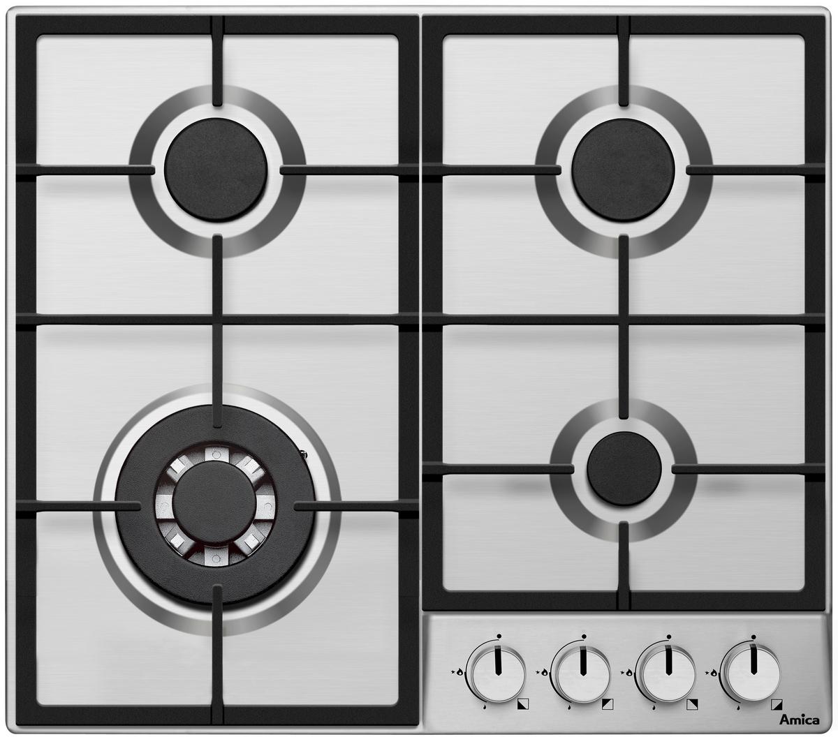 Gázfőzőlap Hgsl60i - fekete, fém (59/5/52cm) - Amica