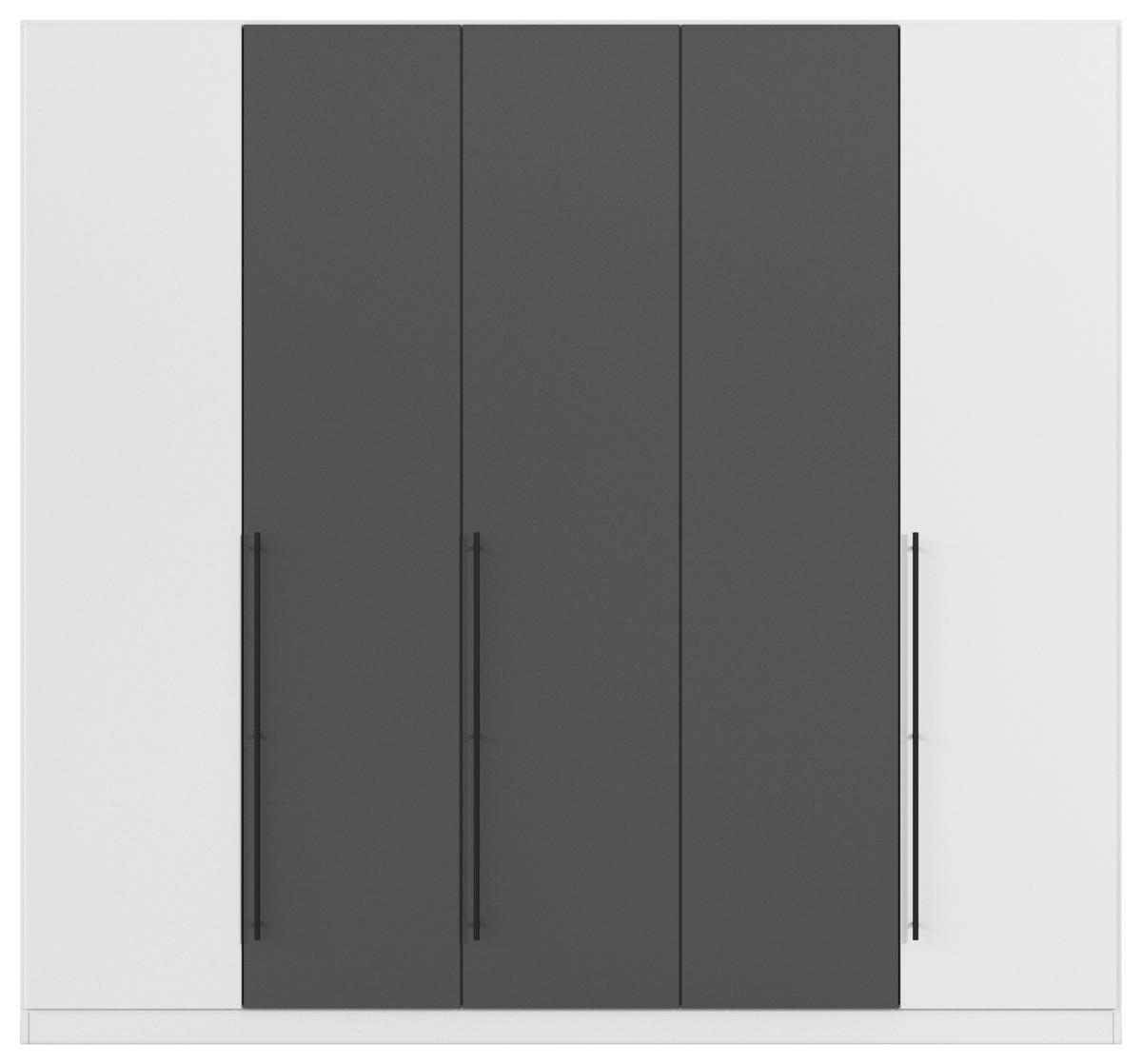Kleiderschrank Safari Grau/Weiß - Weiß/Grau, KONVENTIONELL, Holzwerkstoff/Metall (226/210/54cm) - Based