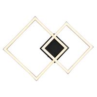 Led-deckenleuchte 672842 Tyler - Opal/Schwarz, Design, Kunststoff (48.8/35.3/6.4cm) - Globo