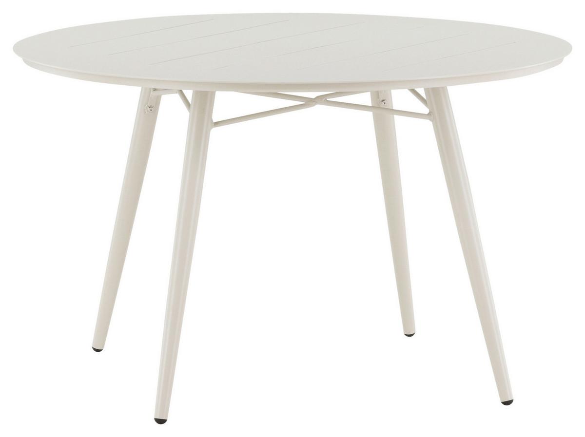 Gartentisch Lina ca. 120x120x75 cm Beige - Beige, KONVENTIONELL, Metall (120/120/75cm) - Gardenson