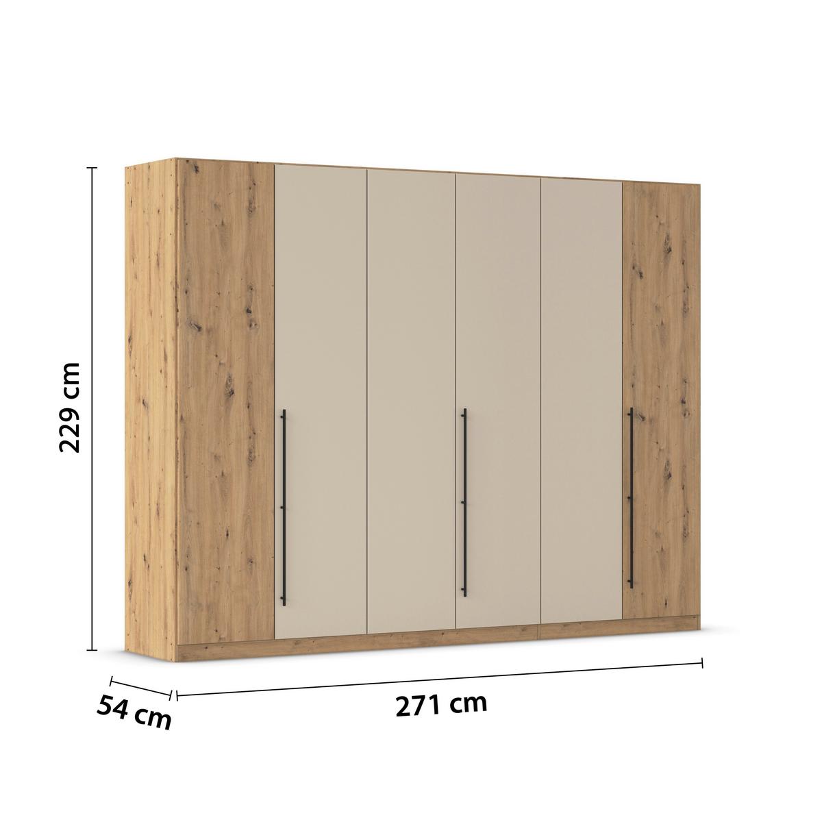 Șifonier Safari - stejar Artisan/gri, Konventionell, material pe bază de lemn (271/229/54cm)