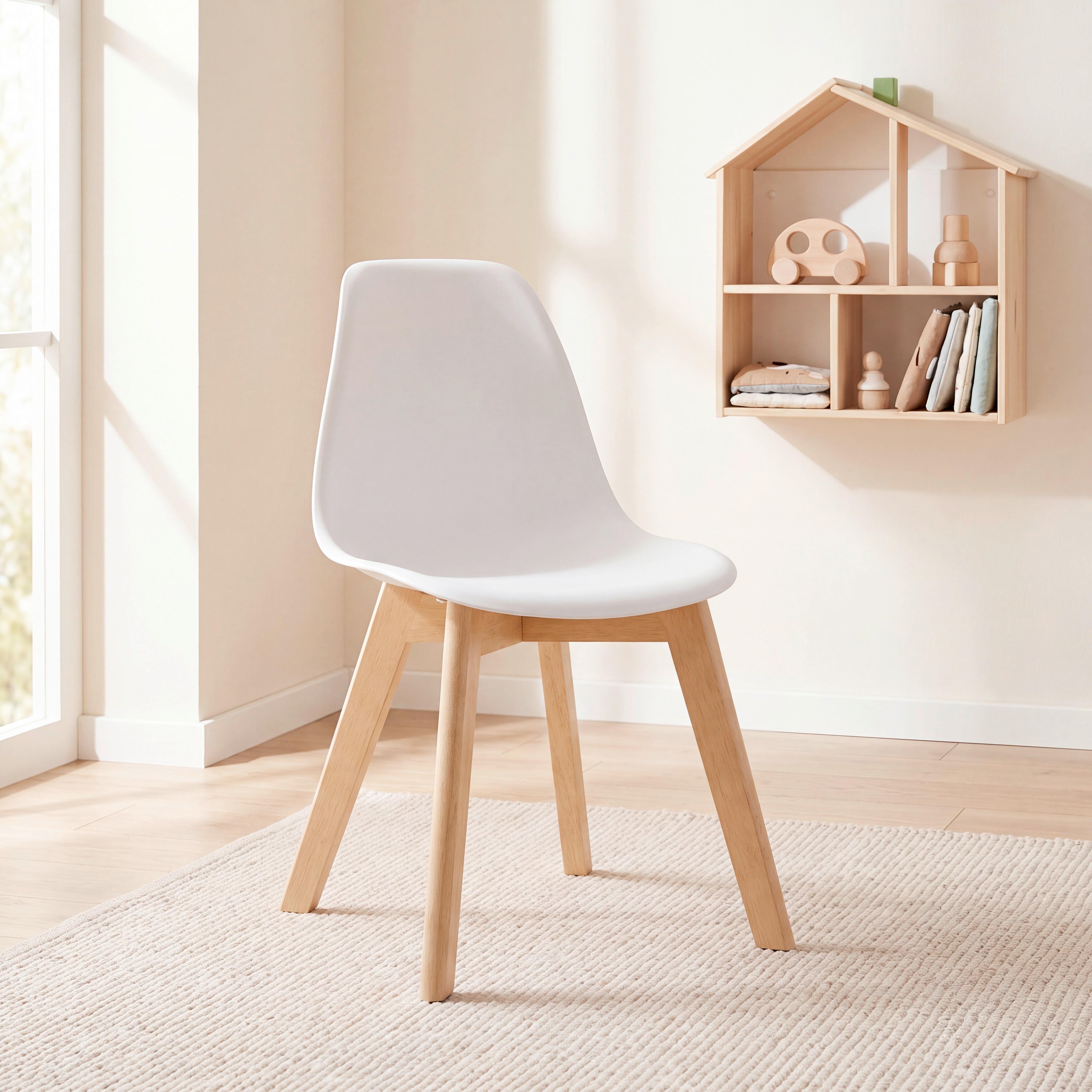 BARNSTOL STEVE -BASED- - vit, Modern, trä/plast (32/57/32cm) - Based