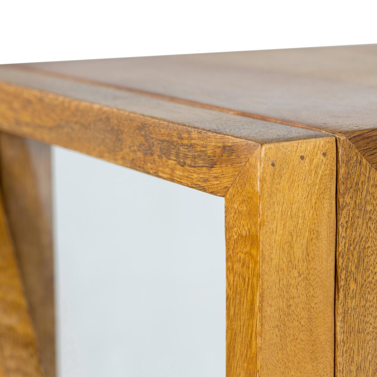 Vitrine Kella Naturfarben B: 40 cm - Naturfarben, Design, Glas/Holz (40/137/39cm) - Livetastic