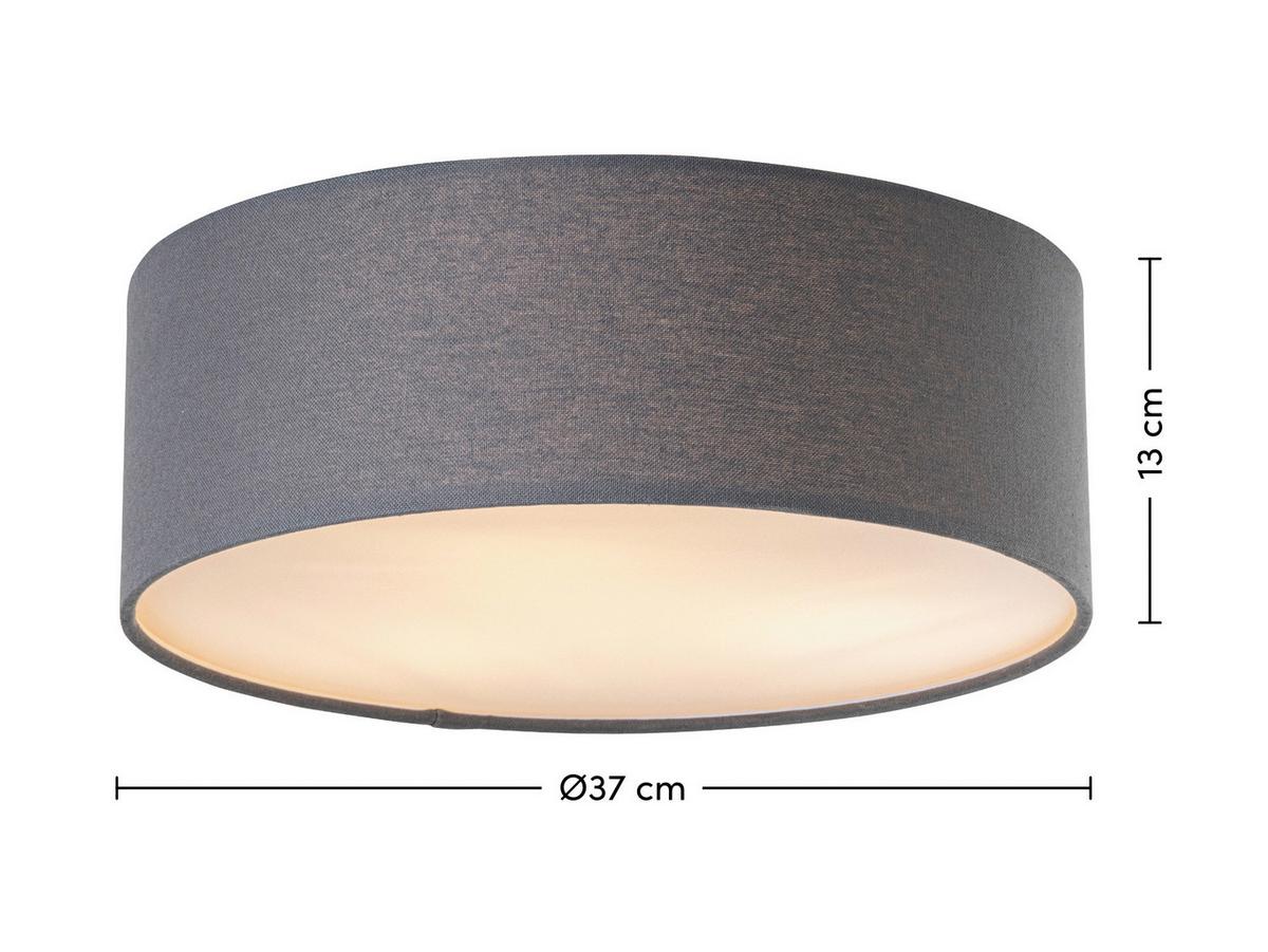 LAMPA SUFITOWA ANNABELL - antracytowy/biały, Design, tworzywo sztuczne/metal (37/13cm) - Novel