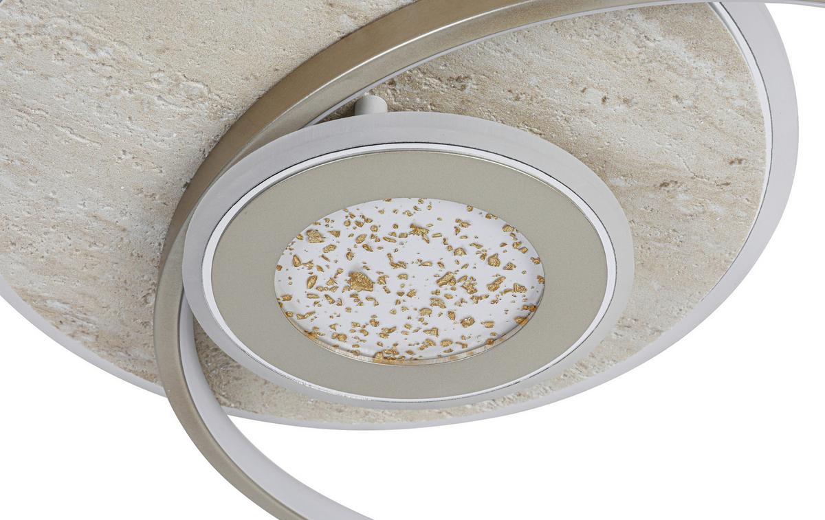 LAMPA SUFITOWA LED TRAVARA *SBN* - kolor piaskowy/szampanowy, Design, kamień/tworzywo sztuczne (54,5/43/8cm) - Novel
