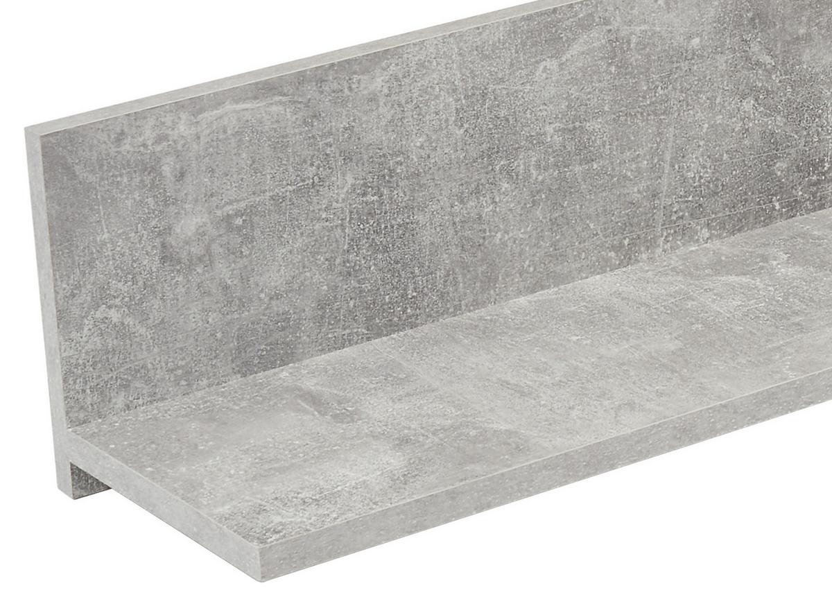 Zidna Polica Malta - siva, Moderno, drvni materijal (128/18/20cm) - Modern Living