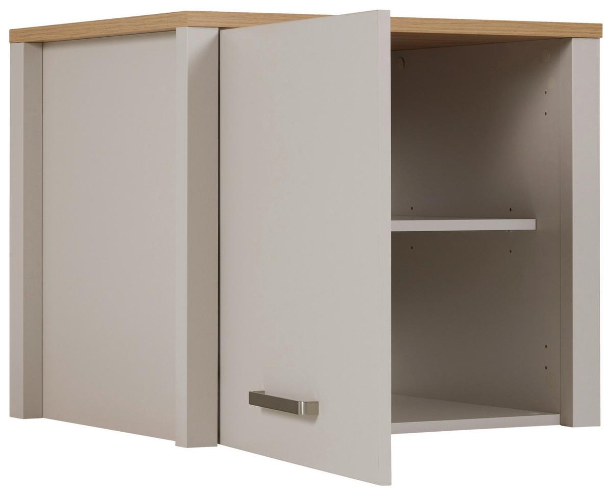 Aufsatzschrank Sardegna Kaschmir/Eiche - Kaschmir/Silberfarben, ROMANTIK / LANDHAUS, Holzwerkstoff/Metall (70/60/60cm) - home24