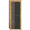 Vitrina Jam - srebrne boje/siva, Design, staklo/drvni materijal (60/159/35cm) - Modern Living
