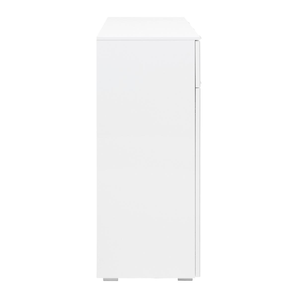 NOPTIERA FIFTY - alb, Konventionell, sticlă/material pe bază de lemn (120/100/42cm) - Premium Living
