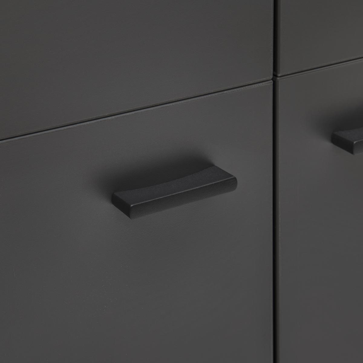 Garderobenschrank Florenz Grau/Eiche Artisan - Schwarz/Eiche Artisan, Modern, Holzwerkstoff/Kunststoff (79/196,2/37,3cm) - Premium Living