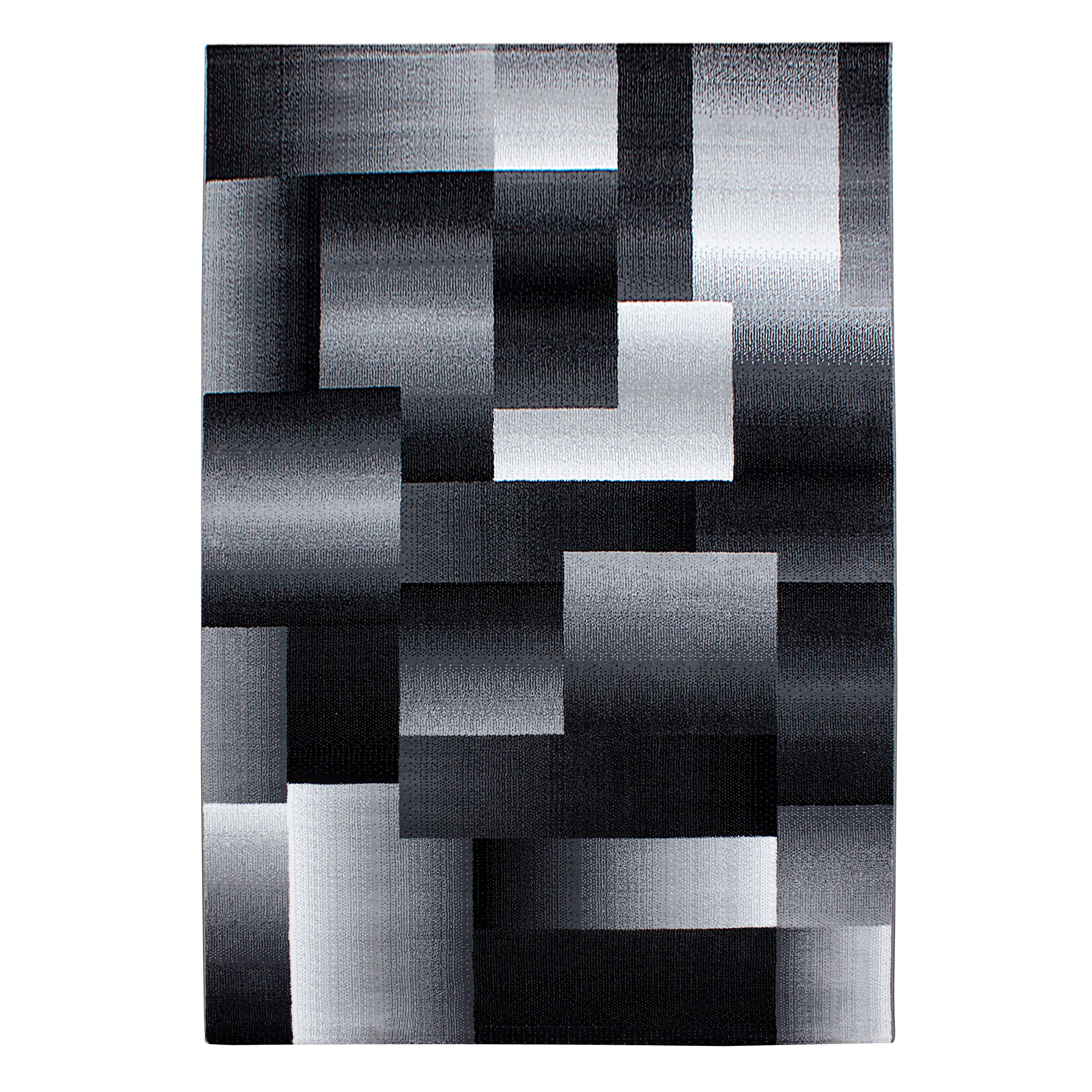 Ravno Tkana Preproga Miami, Črna, 240x340cm - črna, Design, tekstil (240/340cm) - Novel