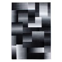 Ravno Tkana Preproga Miami, Črna, 240x340cm - črna, Design, tekstil (240/340cm) - Novel