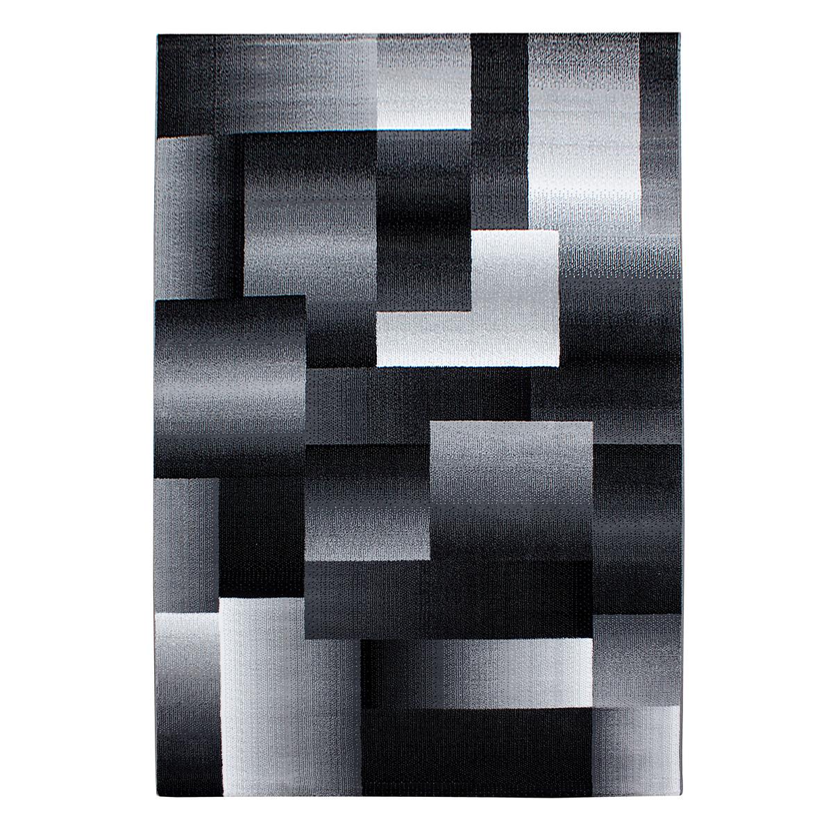 Ravno Tkana Preproga Miami, Črna, 240x340cm - črna, Design, tekstil (240/340cm) - Novel