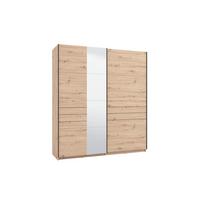 Tolóajtós Szekrény Veymont - fekete/Artisan tölgy, Modern, faalapú anyag/fém (195/217,5/61cm)