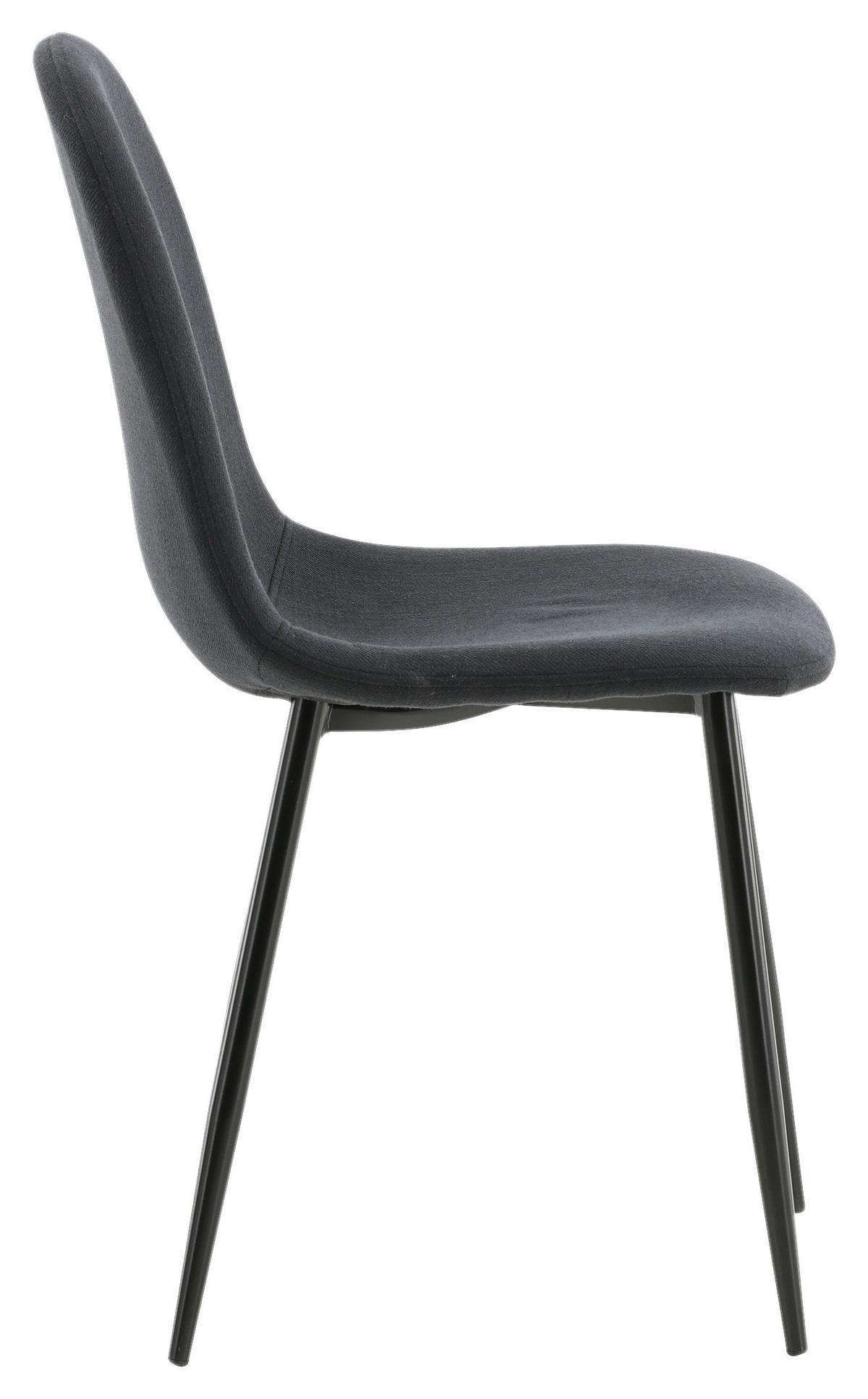 STUHL-SET POLAR - Schwarz, Design, Textil/Metall (44/87/53cm) - Livetastic