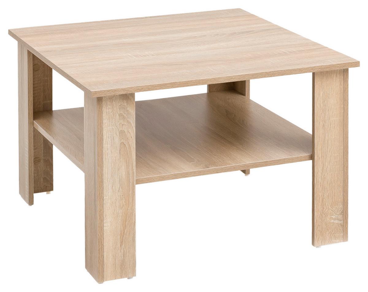 Klubska Miza Couchtisch - barve hrasta, Konvencionalno, leseni material (60/60/42cm) - MID.YOU