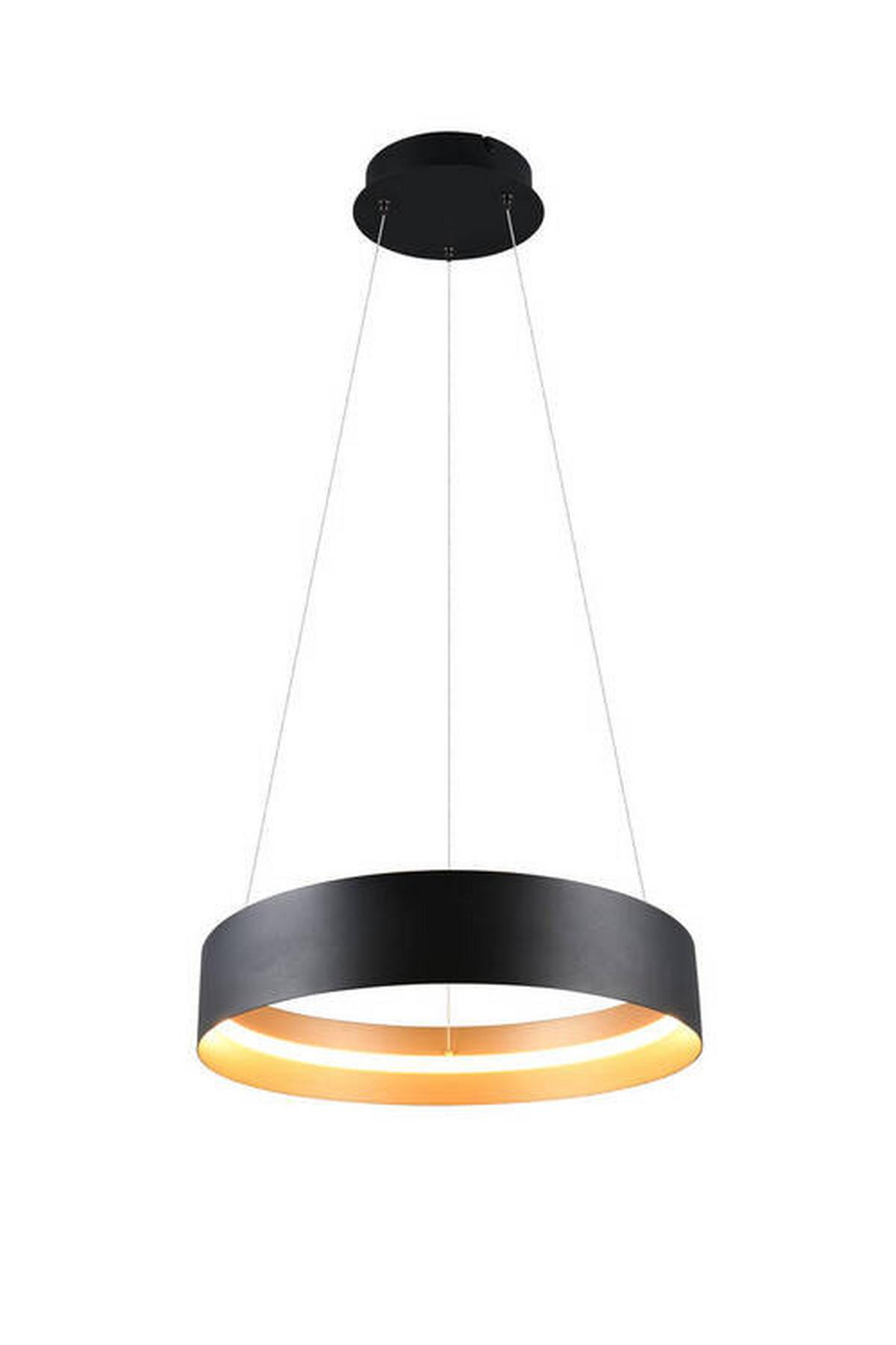 LAMPA WISZĄCA LED MR34461132 LOOP - czarny/kolor złoty, Design, metal (50/150cm) - Musterring