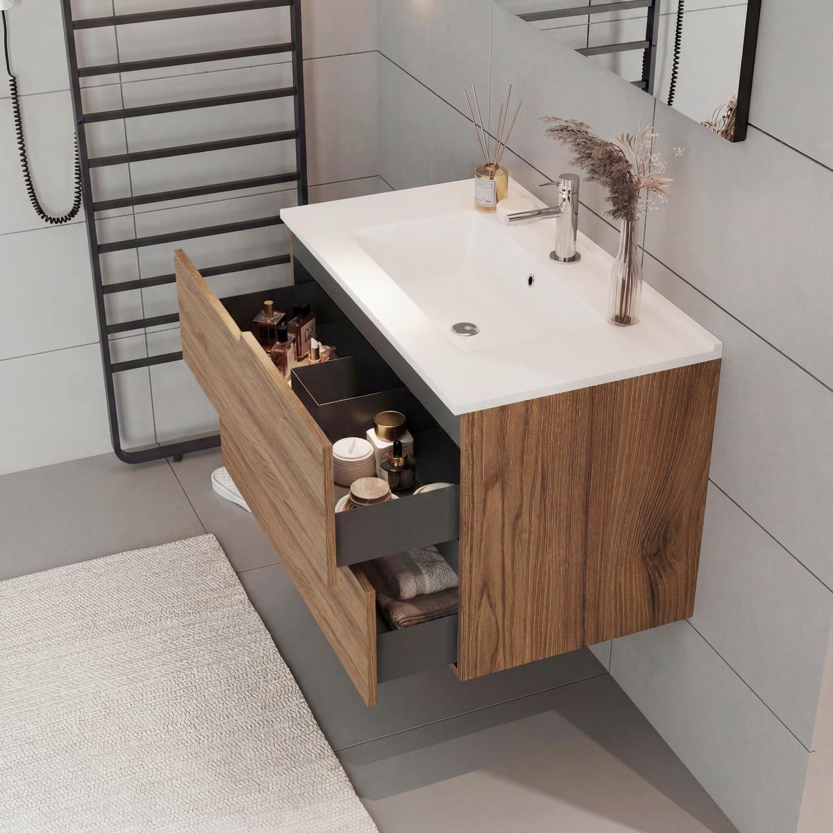 Element Ispod Umivaonika Winter - taupe/antracit, Moderno, drvni materijal (80/51/46cm)