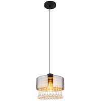 Függőlámpa 15884h1 - fekete/átlátszó, Konventionell, műanyag/Üveg (25/120cm) - Globo