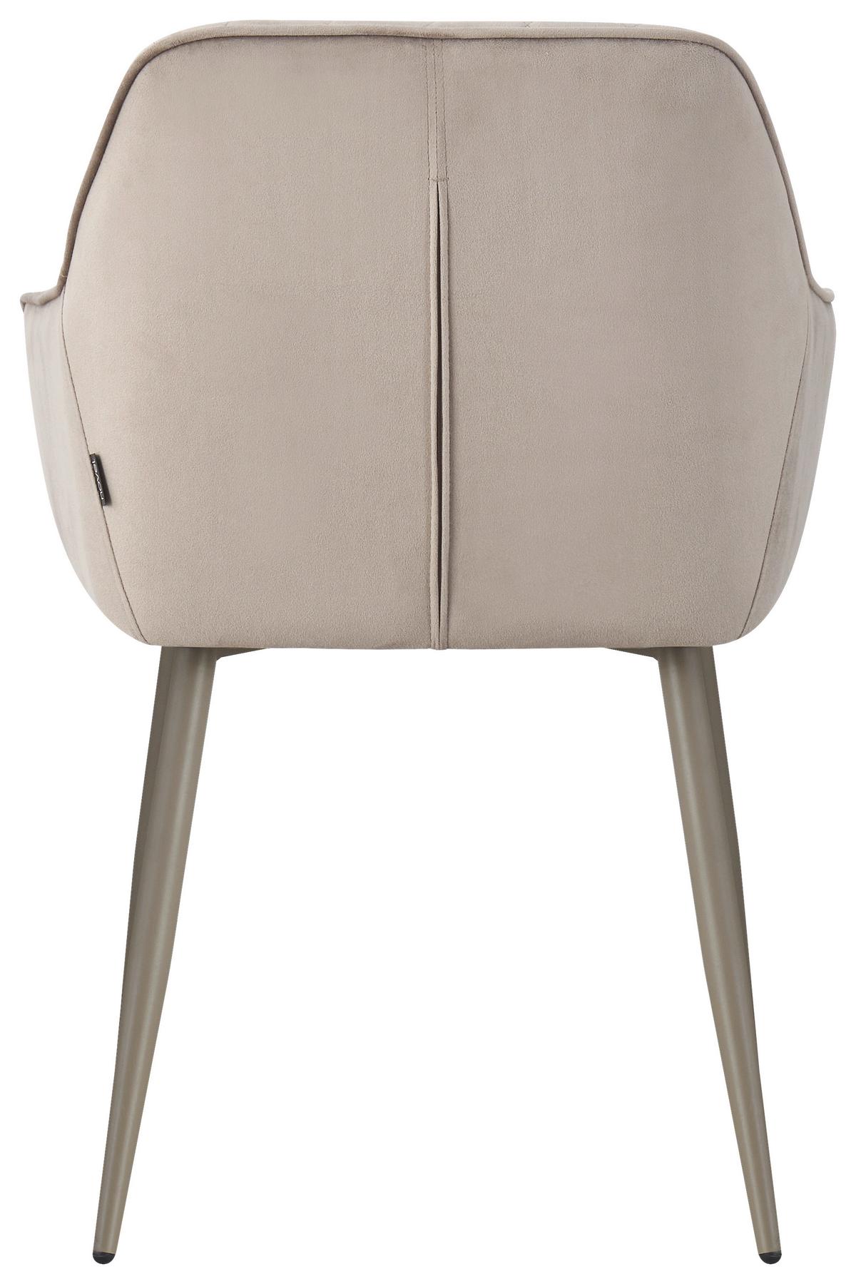 KRZESŁO Z PODŁOKIETNIKAMI STU POP -EXKLUSIV- - taupe, Design, metal/tkanina (56/82,5/61,5cm) - Novel