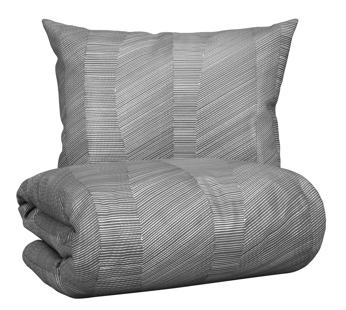 Ágyneműhuzat-garnitúra Elias - szürke, Romantik / Landhaus, textil (140/200cm) - Modern Living