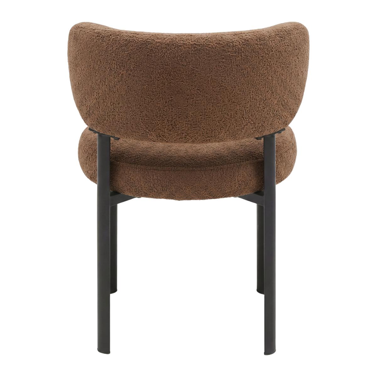 Stuhl Sigi Braun/Schwarz Webstoff - Schwarz/Braun, MODERN, Holz/Textil (54.5/78/59cm) - Mömax