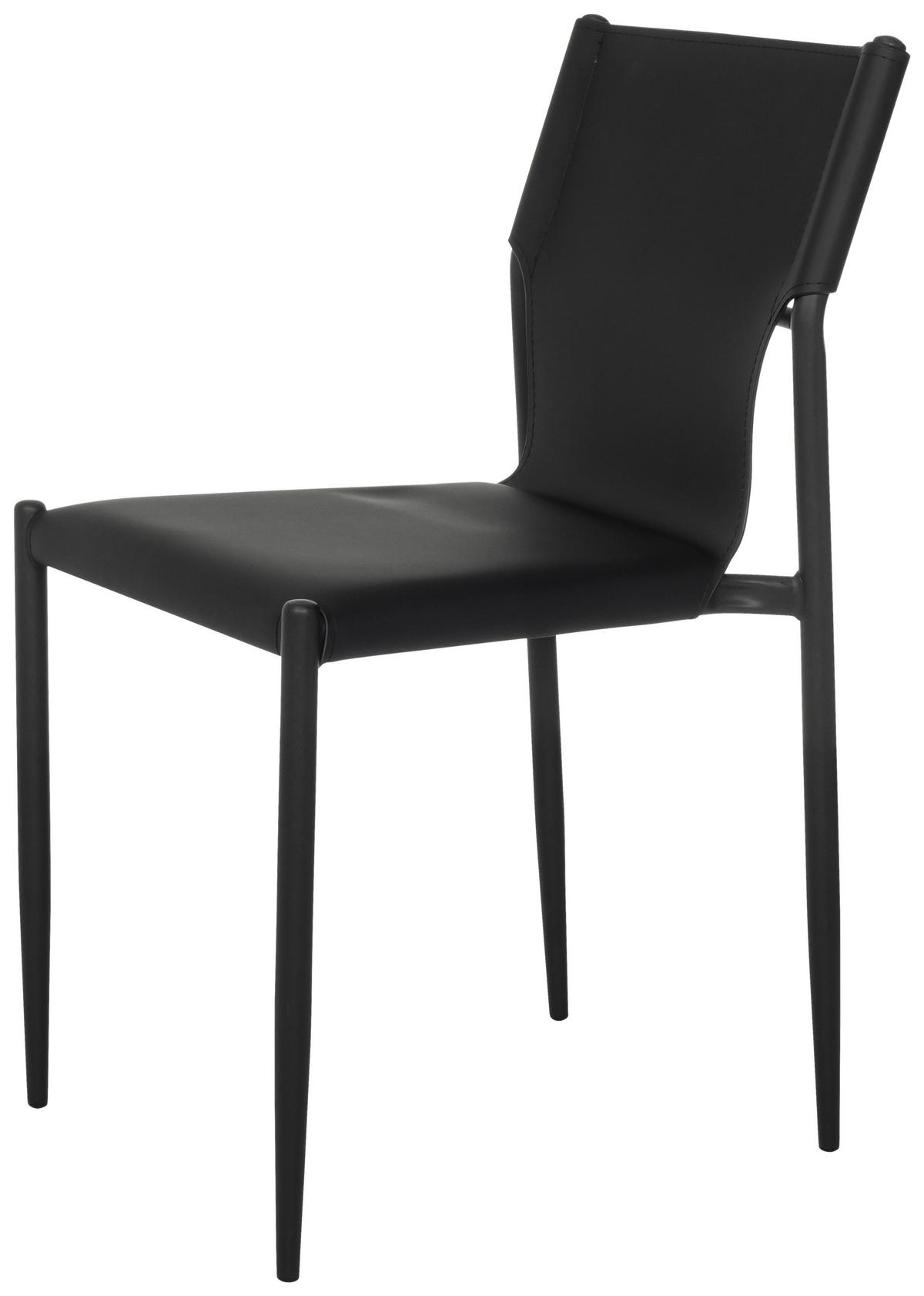Konferenčni Stol Ellon V, Črna - črna, Moderno, kovina/usnje (44/82/52cm) - MID.YOU