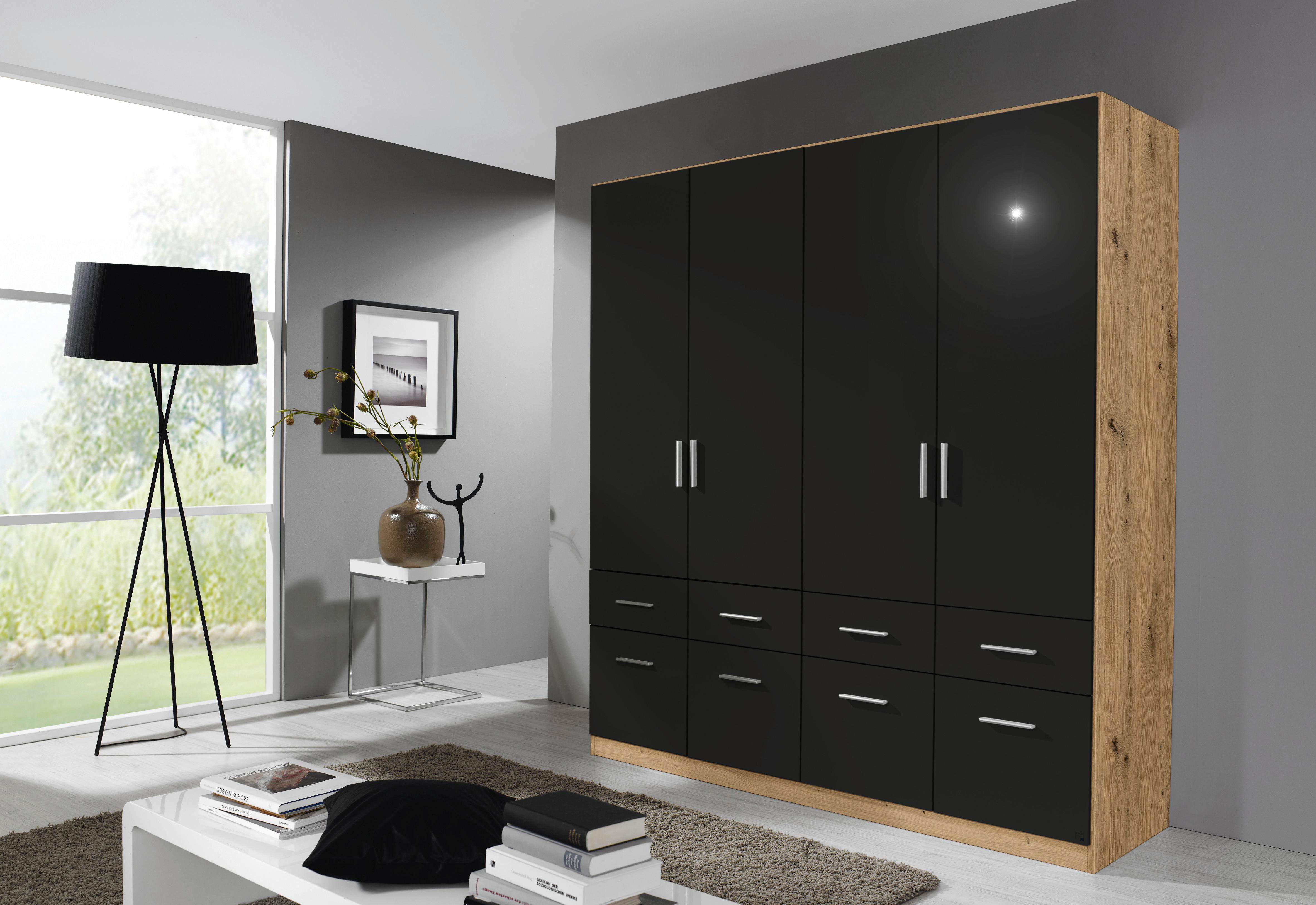 DULAP USI ROTATIVE BERLIN - stejar Artisan/gri, Modern, material pe bază de lemn (181/197/54cm) - Modern Living