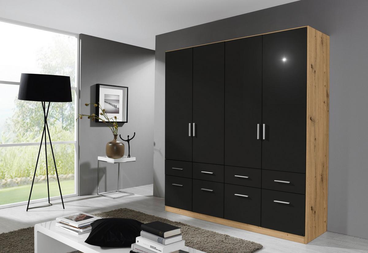 DULAP USI ROTATIVE BERLIN - stejar Artisan/gri, Modern, material pe bază de lemn (181/197/54cm) - Modern Living