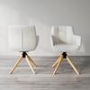 STOL MED ARMSTÖD MAILO - ljusgrå/naturfärgad, Modern, metall/trä (56/92/62cm) - Bessagi Home