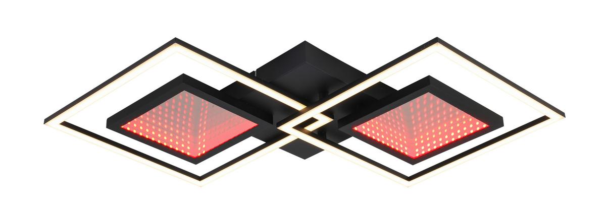 Stropna Led Svjetiljka Preceval - crna, metal/plastika (74/42/6cm) - Premium Living