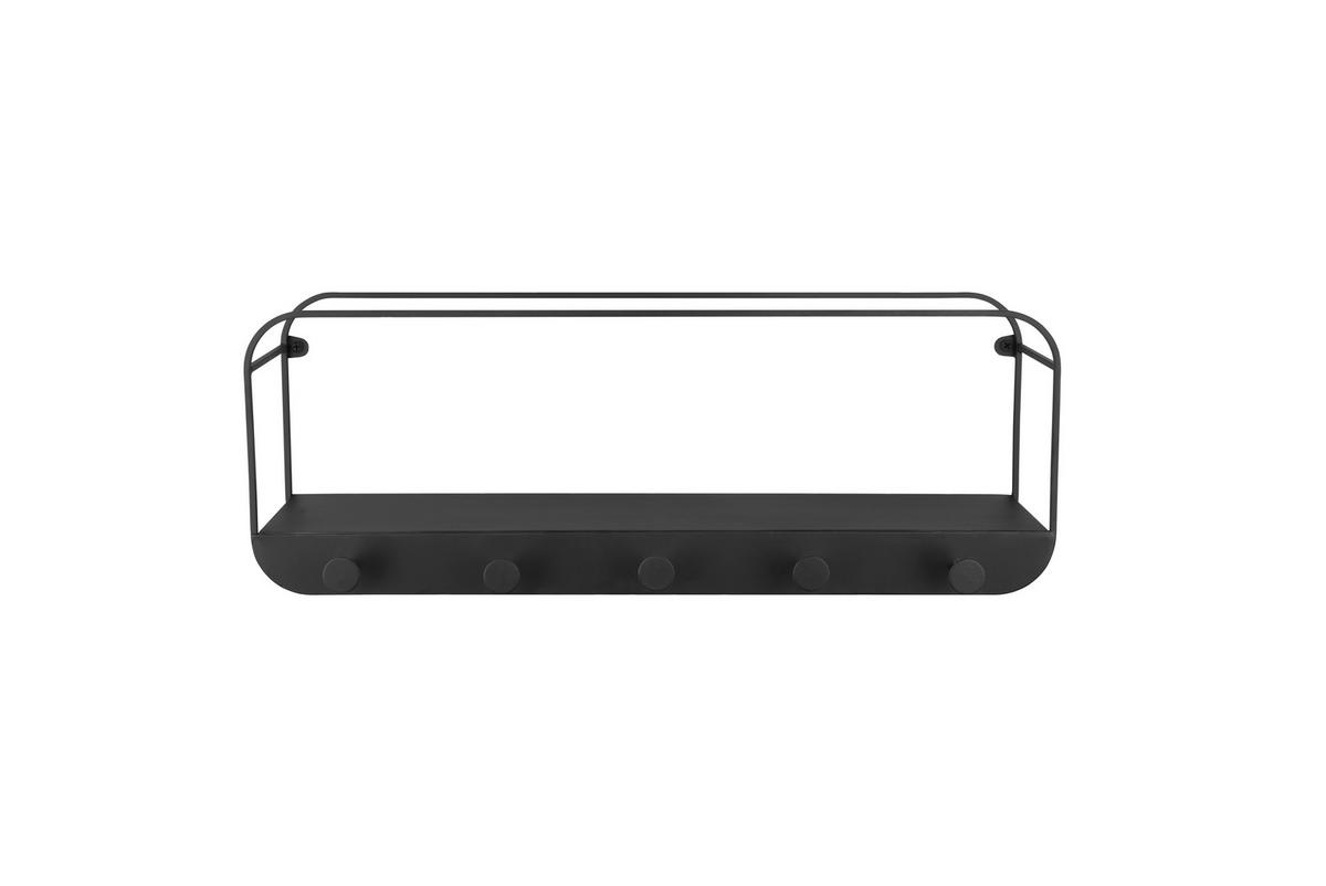 Wandregal in Schwarz - Schwarz, Modern, Metall (50/18/15cm) - Mömax
