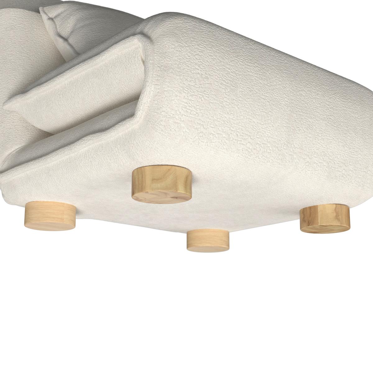 Schlafsessel Bella Weiß Bouclé - Weiß/Naturfarben, MODERN, Holz/Textil (85/76/84cm) - Bessagi Home