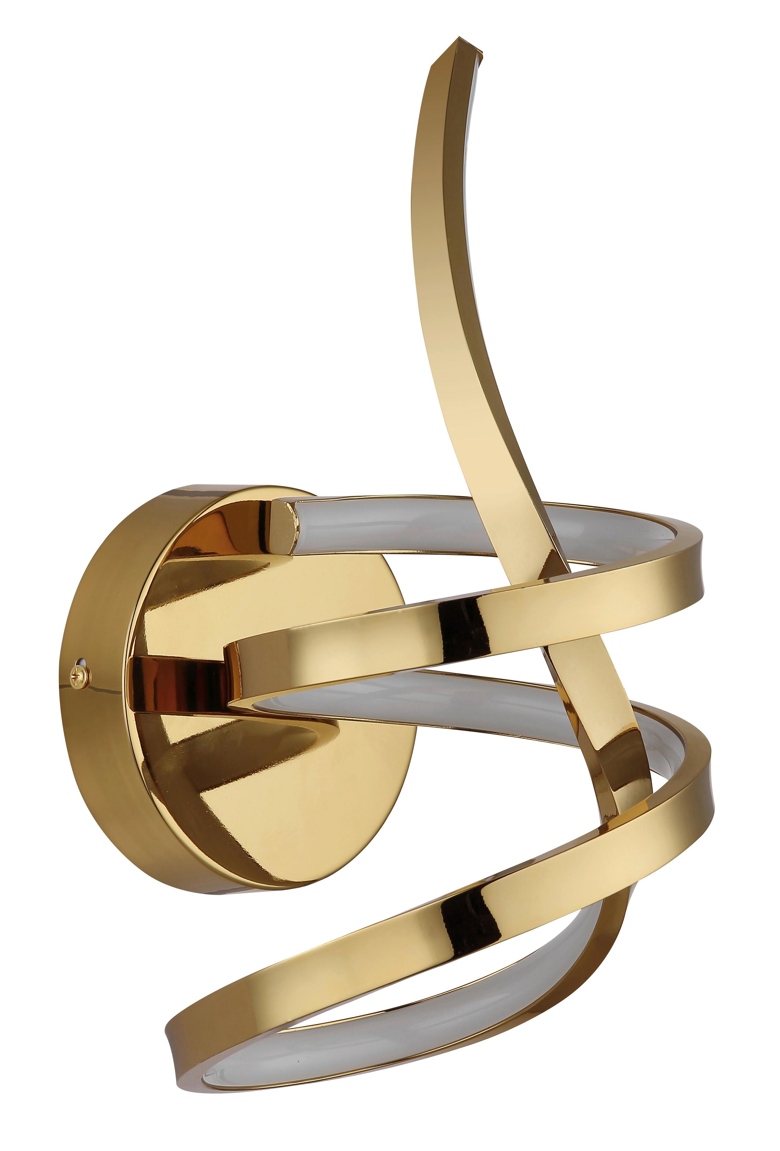 LED-DECKENLEUCHTE 67340CW IDUNA - Weiss/Goldfarben, Design, Kunststoff/Metall (16/35cm) - Globo