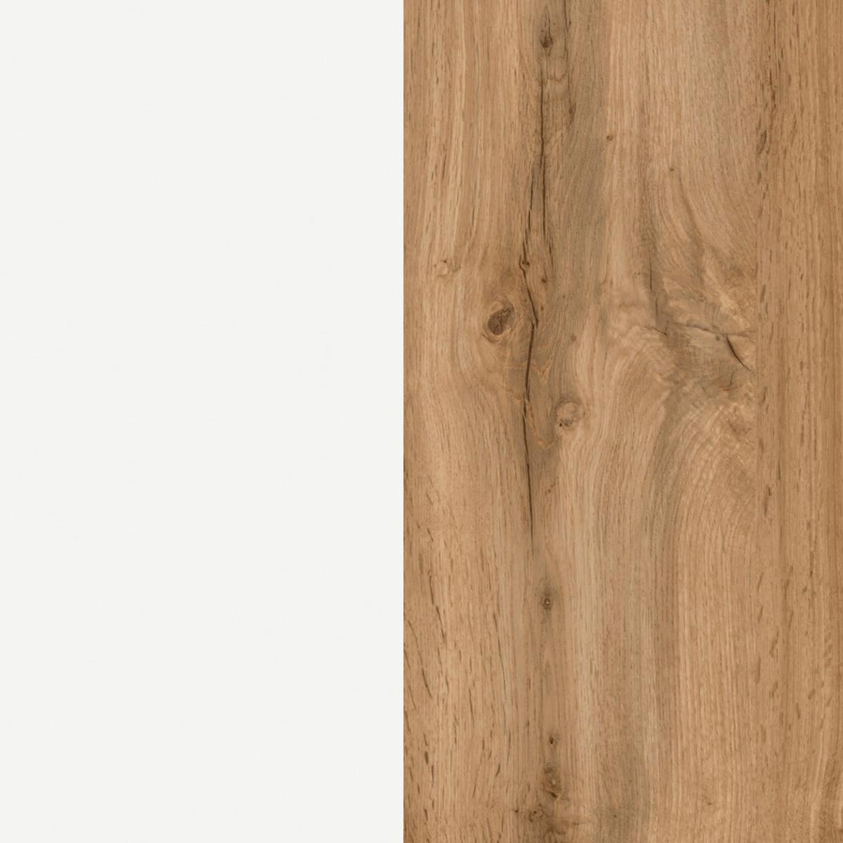 Hängeschrank Varese ca. 40x79 cm Weiß/Eiche - Eiche Wotan/Weiß, MODERN, Holzwerkstoff (40/79/35cm) - Held