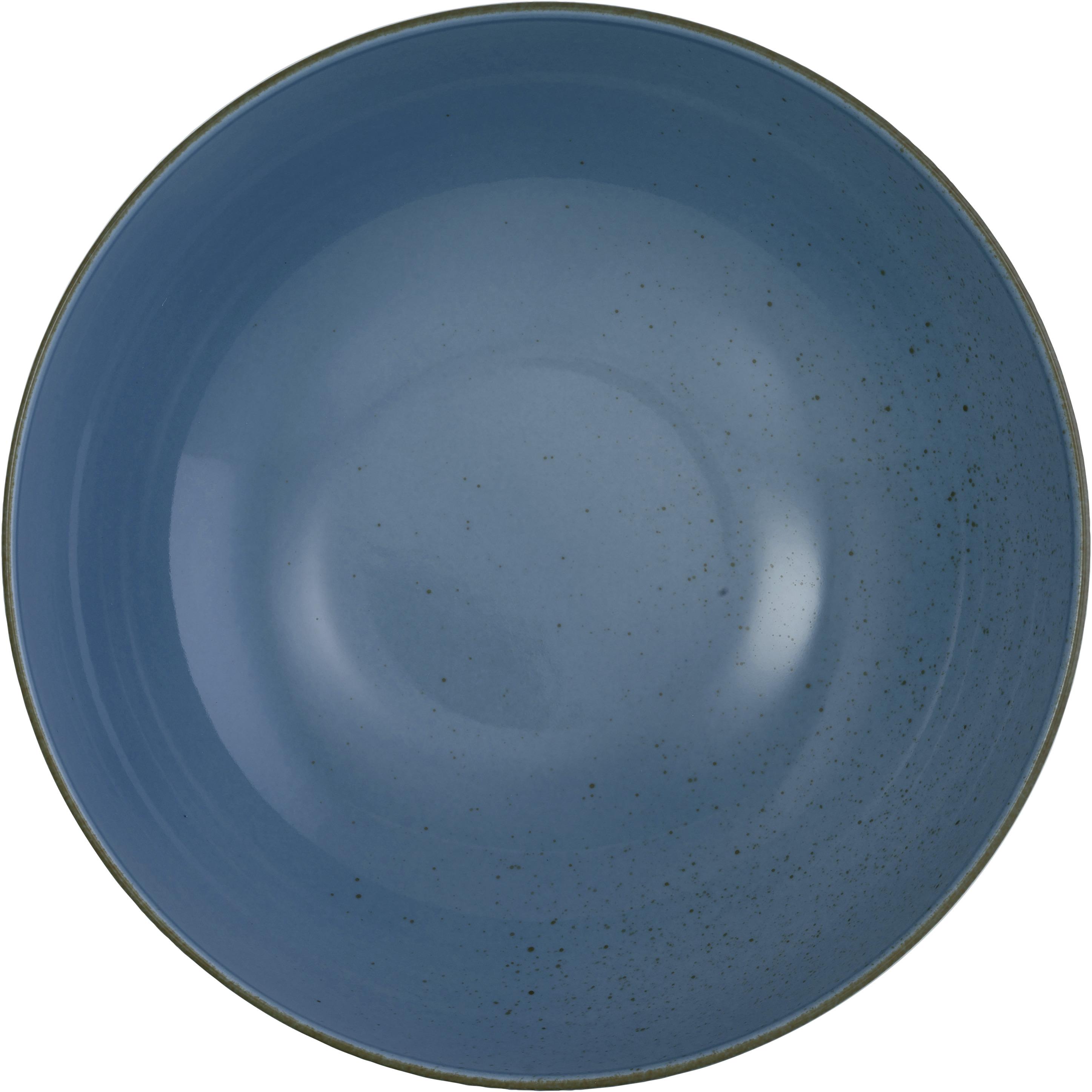Salatschüssel Capri aus Porzellan Ø ca. 25cm - Blau, Modern, Keramik (25/25/8cm) - Premium Living