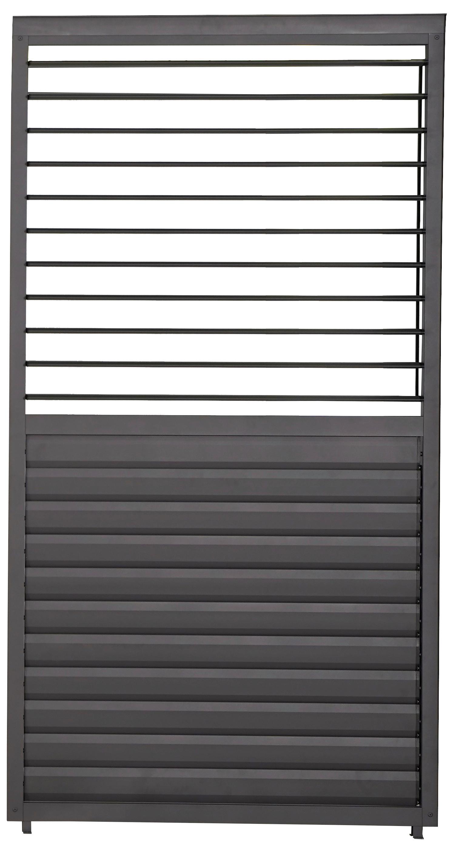 Pergola-Seitenteil Shutter Wall ca. 113x283 cm Alu Anthr. - Anthrazit, MODERN, Metall (113/240/10cm) - Gardenson
