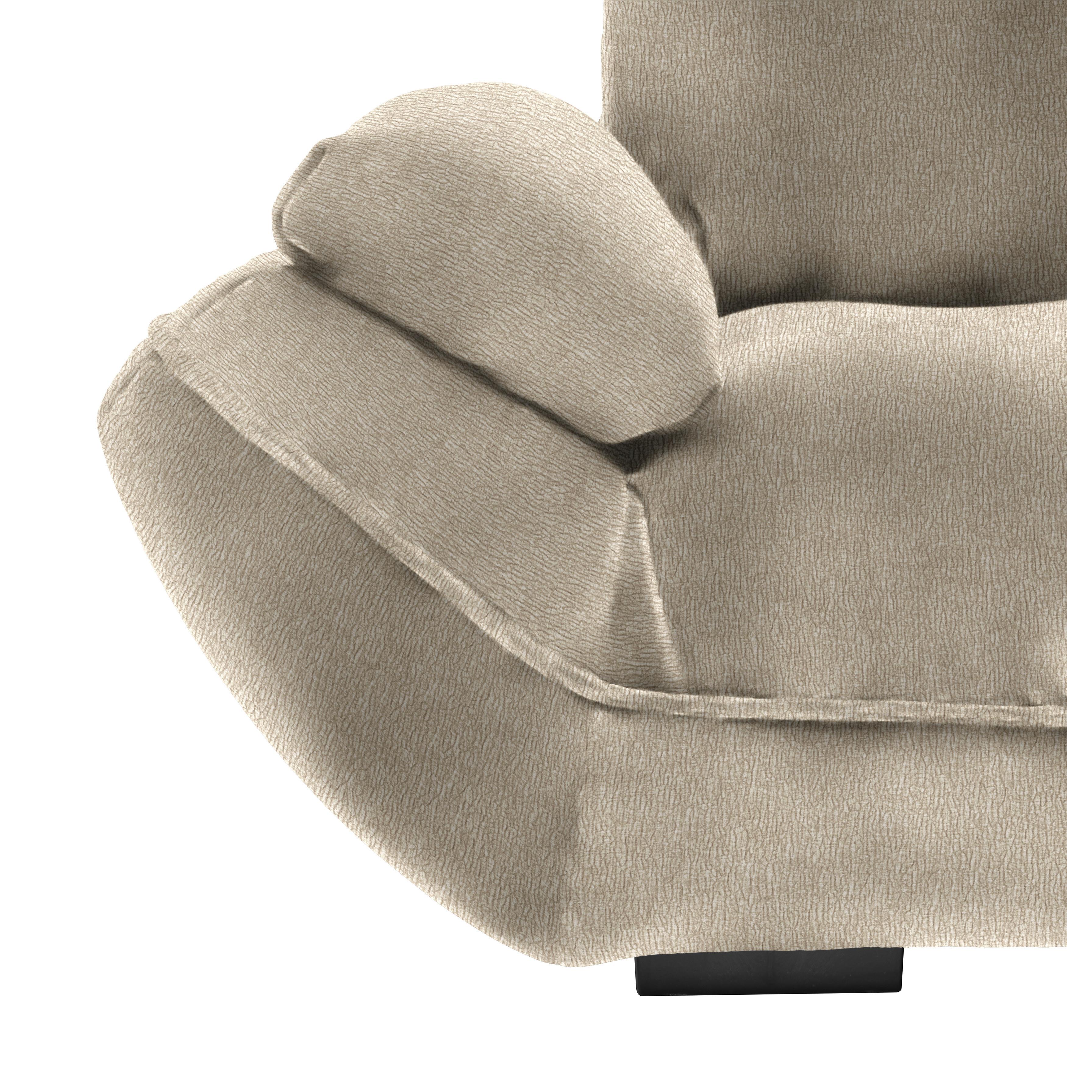 Wohnlandschaft Vivo Beige - Beige/Schwarz, MODERN, Kunststoff/Textil (317/63/179cm) - Premium Living
