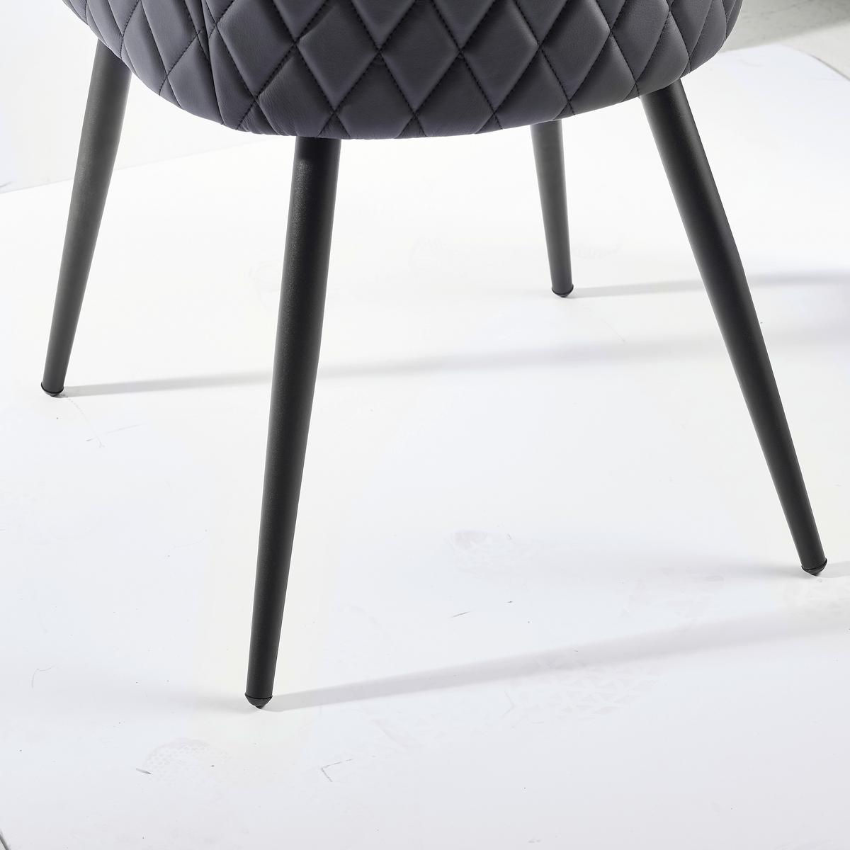 ZESTAW KRZESEŁ Z PODŁOKIETNIK. LOLA-1 - czarny/brązowy, Design, metal/tkanina (55/83,5/63cm) - MID.YOU