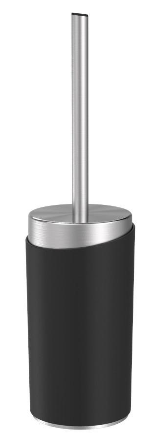 Wc-kefe Chris - fekete/nemesacél, Modern, műanyag/fém (9,6/37cm) - Mömax