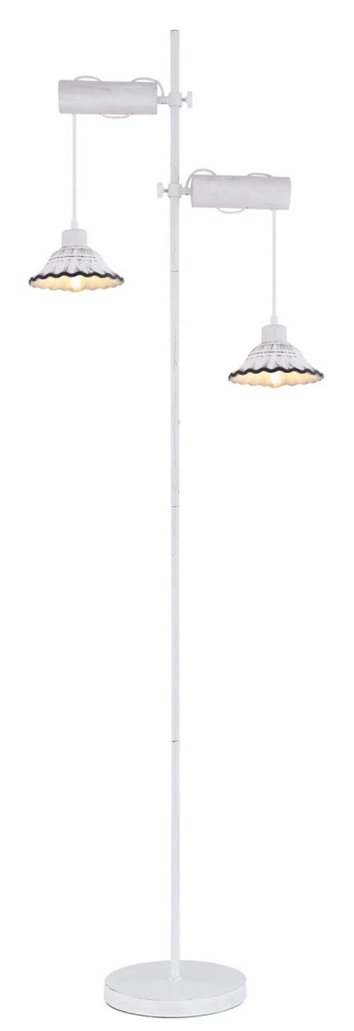 STEHLEUCHTE JOWITA L: 52 CM WEISS - Weiss/Schwarz, Basics, Keramik/Holz (52/25/168cm) - Globo
